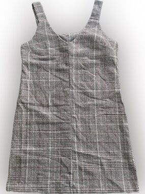 Plaid Mini Dress with Subtle Red Windowpane